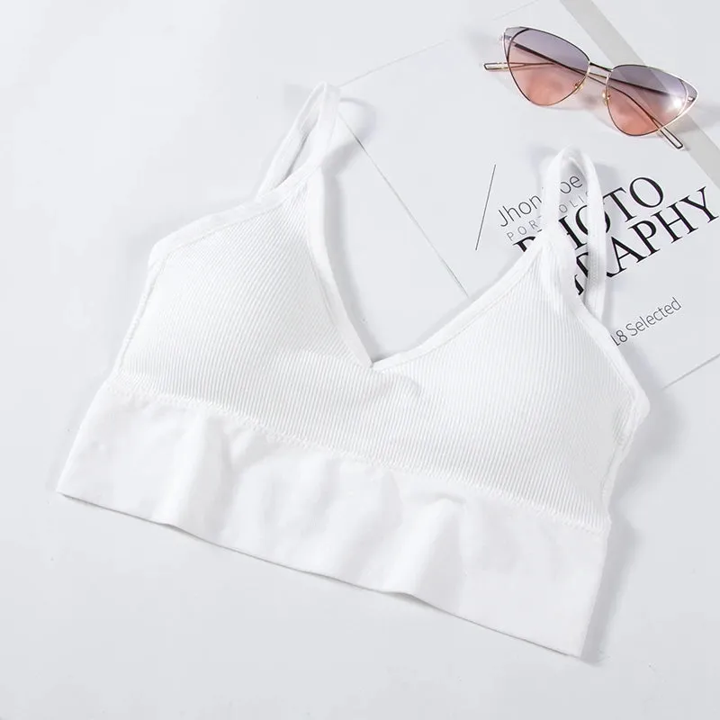Women's U-Shaped Back Tank Top Bra - Seamless Wirefree Bralette, Sexy and Comfortable Underwear