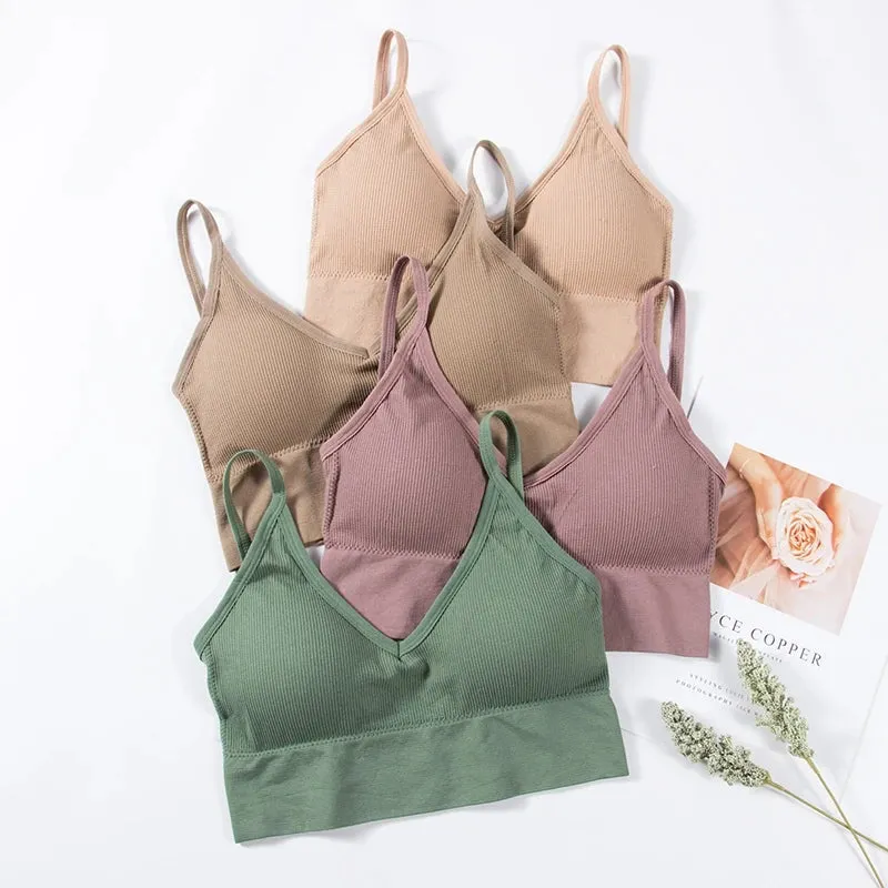 Women's U-Shaped Back Tank Top Bra - Seamless Wirefree Bralette, Sexy and Comfortable Underwear