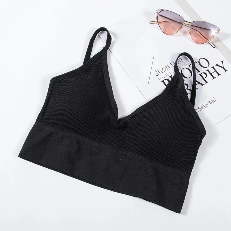 Women's U-Shaped Back Tank Top Bra - Seamless Wirefree Bralette, Sexy and Comfortable Underwear