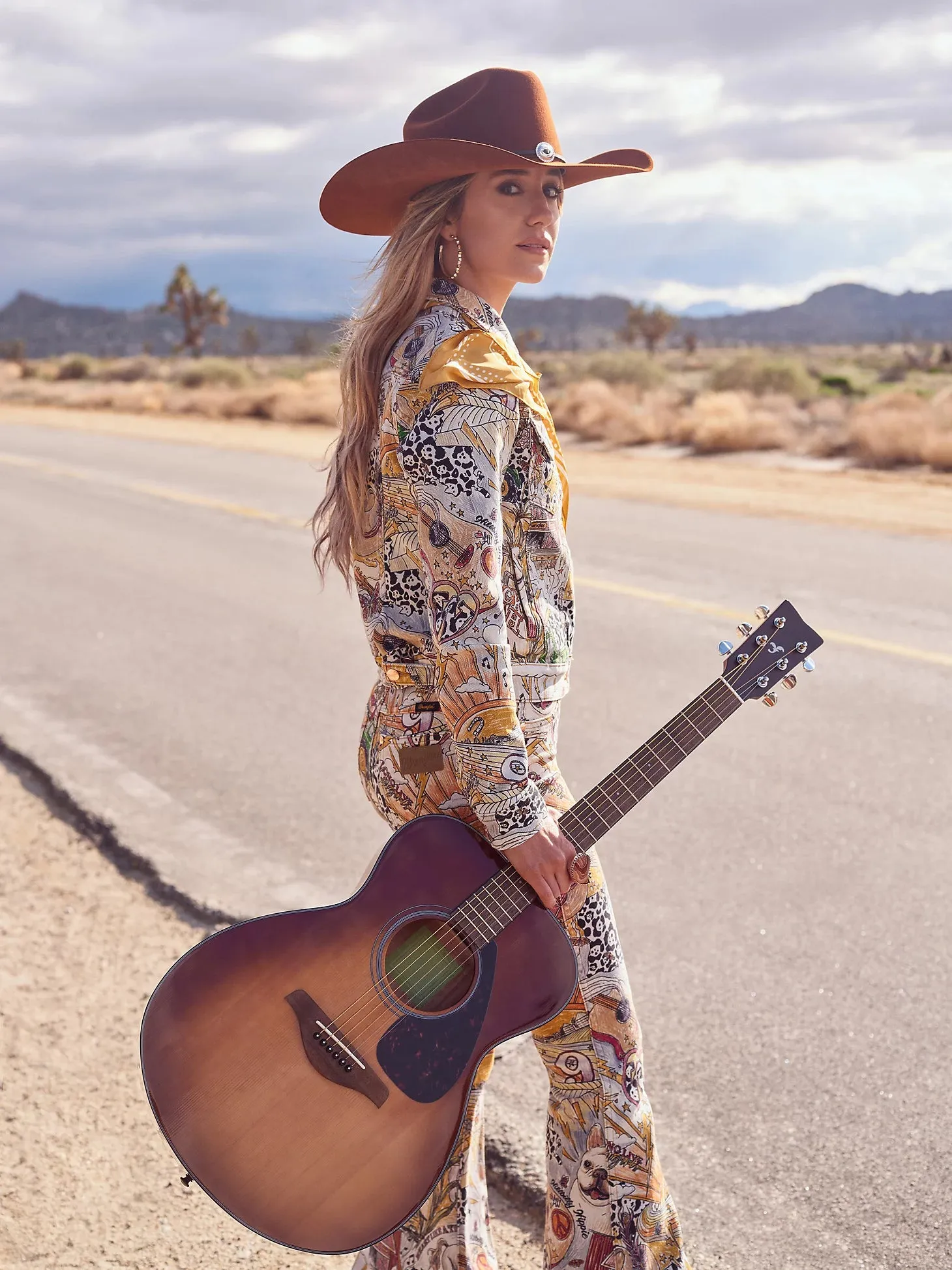 Wrangler x Lainey Wilson Life of Lainey Trucker Jacket In Storyteller Print