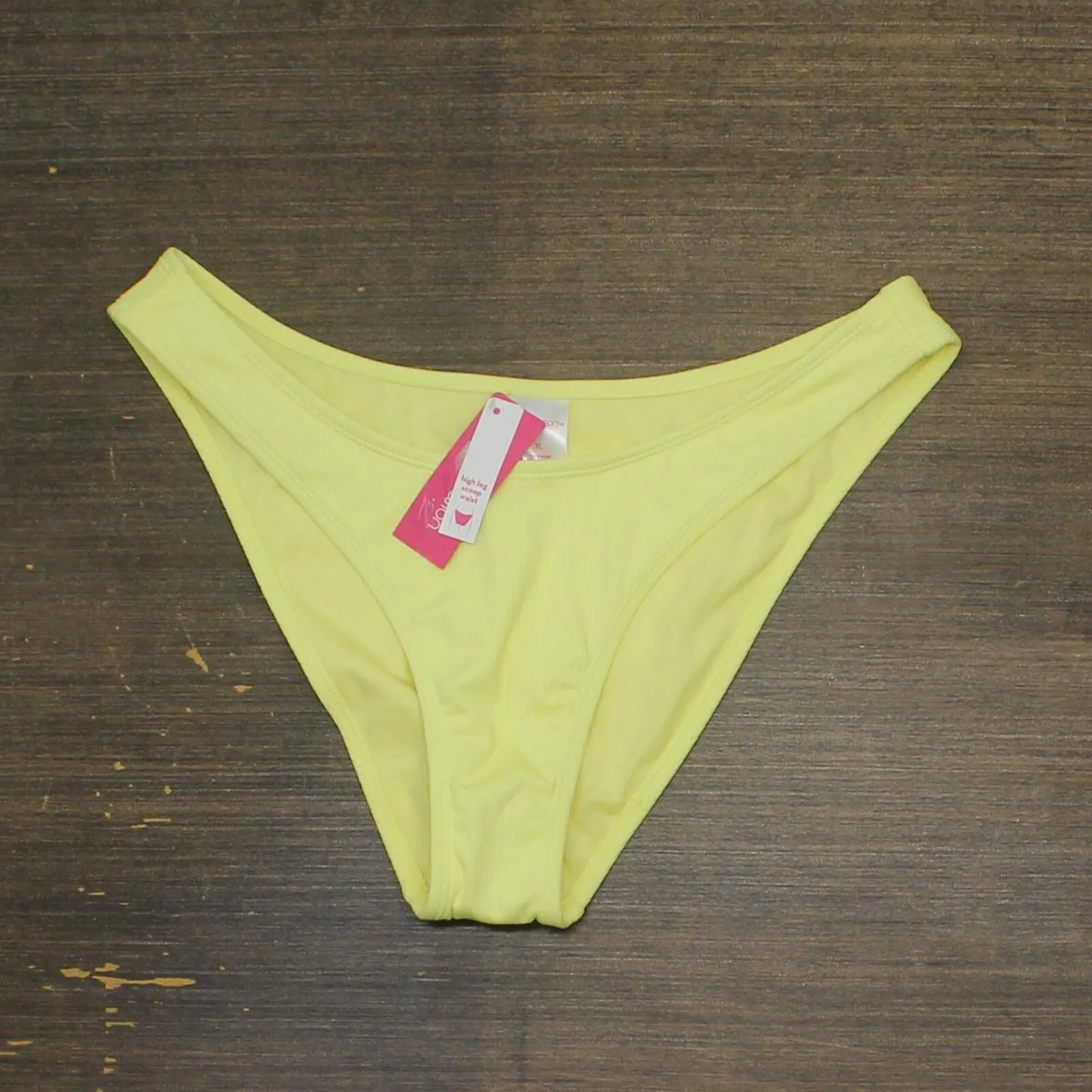 Xhilaration Juniors Ribbed Cheeky High Leg Bikini Bottom 83362973
