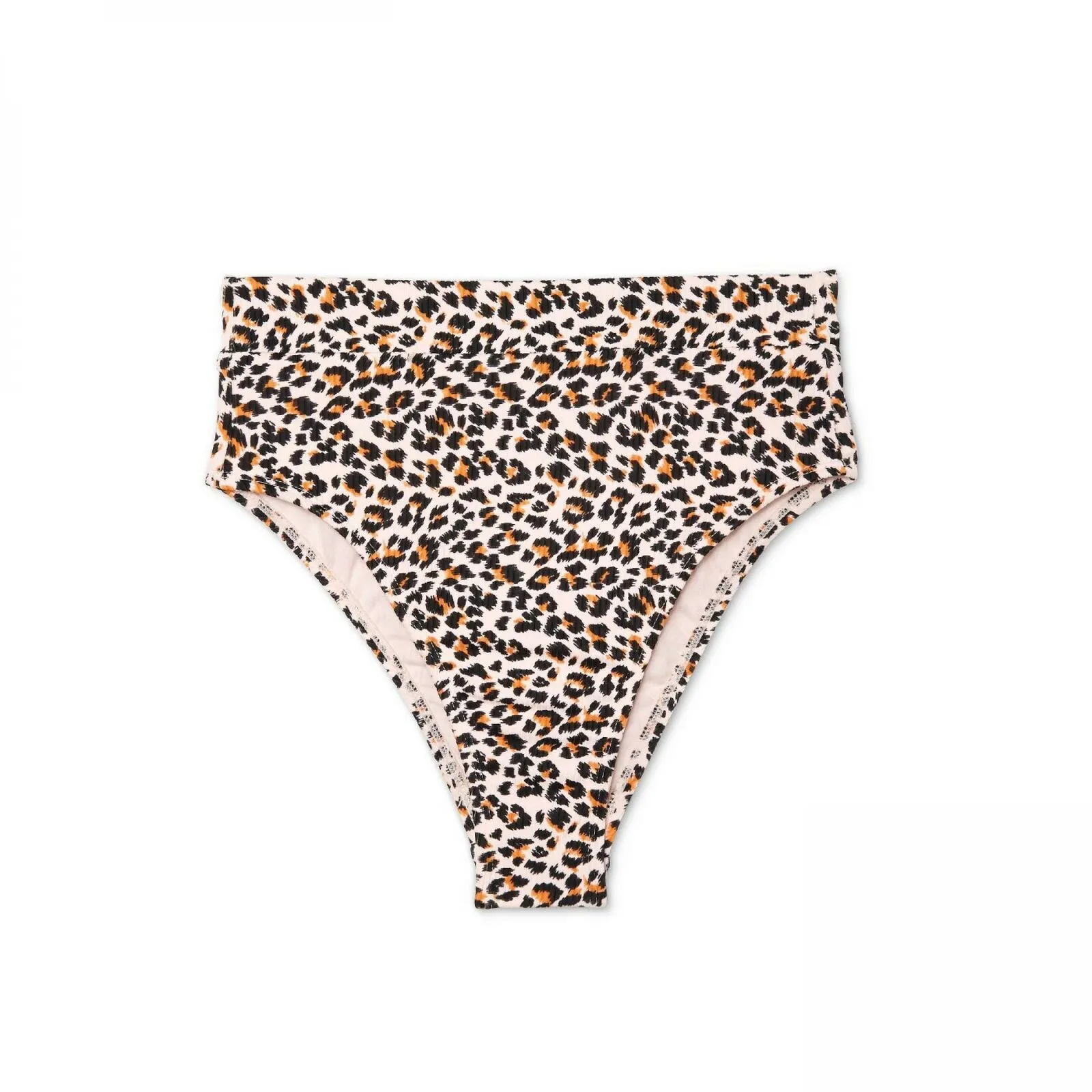 Xhilaration Women's Ribbed Cheeky High Leg High Waist Bikini Bottom