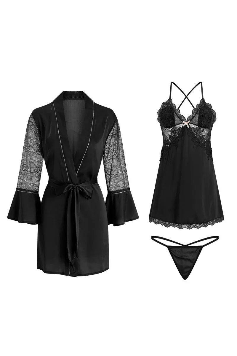 XK0215 Slip Dress Lingerie Set