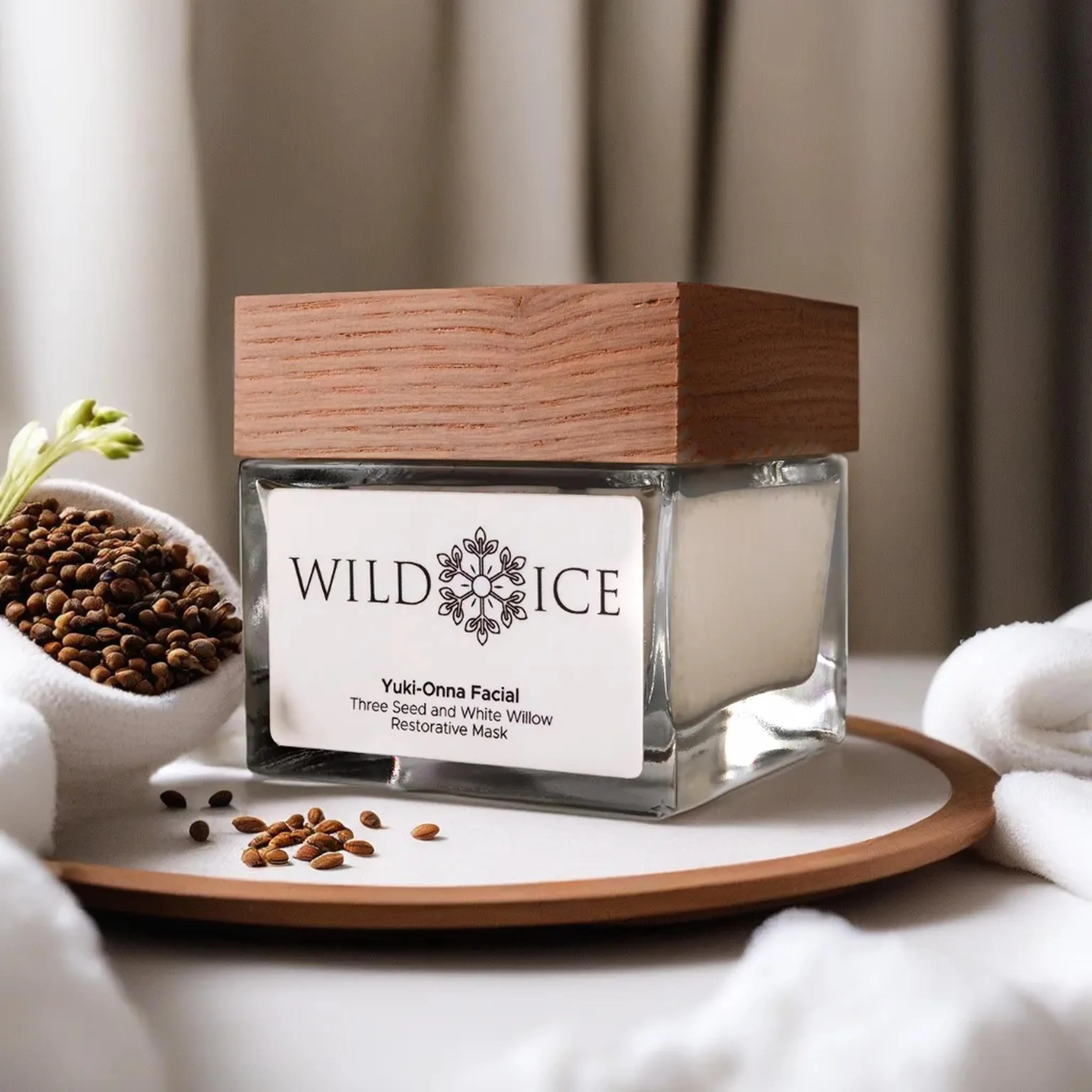 Yuki-Onna Facial: Cold-Preserved Exfoliating Mask with Willow Acid & Three-Seed Blend for a Smooth, Refined Complexion