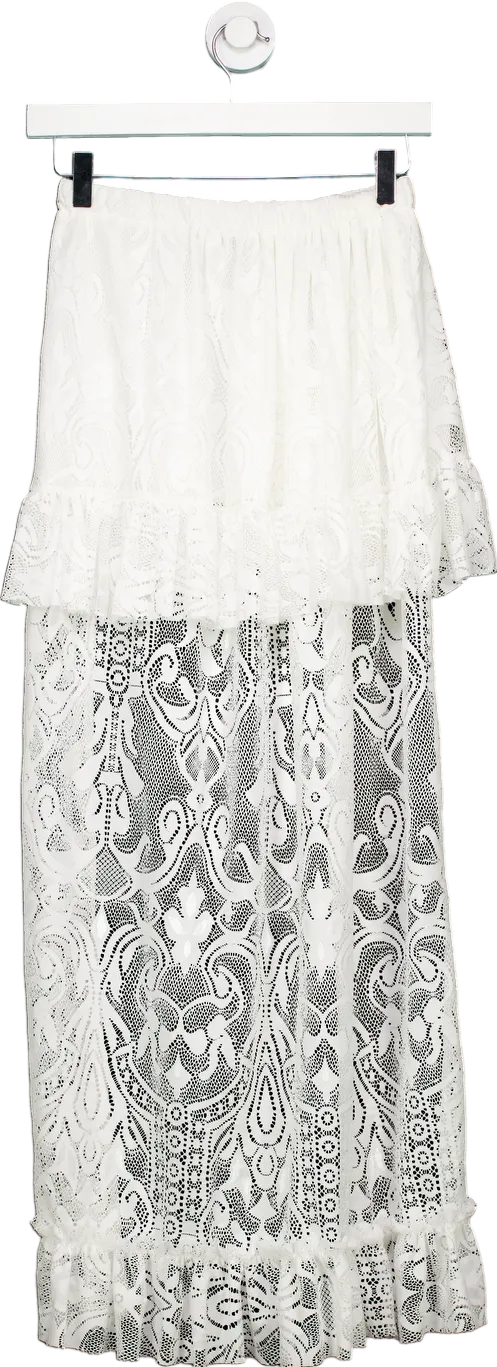 Zack White Lace Maxi Skirt UK S