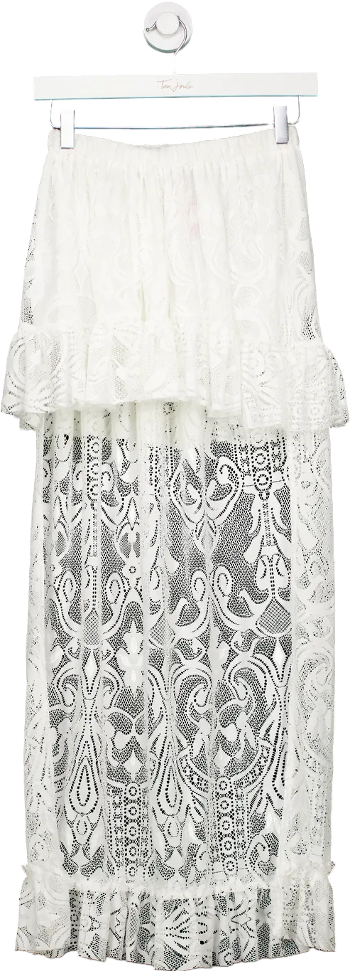 Zack White Lace Maxi Skirt UK S
