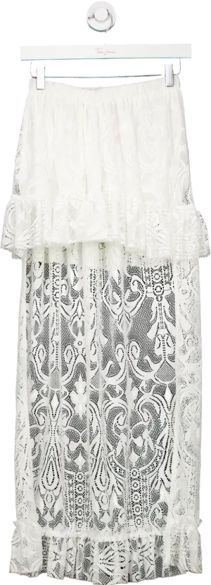 Zack White Lace Maxi Skirt UK S